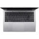 Acer Aspire Lite AL16-52P-365U gümüş iş ve ofis laptopu, üstten görünümde geniş klavye ve touchpad detaylı