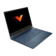 HP Victus Gaming 16-r0005nt 7P6B2EA koyu mavi oyuncu laptop, açılmış ekran ve klavye görünümüyle