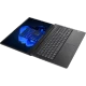 Siyah Lenovo V15 G3 82TT00C7TX04 iş ve ofis laptopu, açık ekran ve tam boy klavye ile açılı görünüm