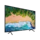 Samsung 43NU7100 Ultra HD 4K LED TV, genel renkli düz ekran; canlı doğa görüntüsüyle ön panel görünümü
