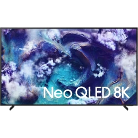 Samsung 65QN900F Ultra HD 8K QLED TV, Neo QLED 8K yazılı ekran tasarımı, genel siyah renkli.