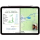 Apple iPad A16 11 inç Pembe Wi‑Fi + Cellular 128 GB tablet ekranında harita ve notlar görünüyor.
