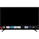 Vestel 75U9520 Ultra HD 4K TV, siyah LED televizyonun ön yüzünde akıllı TV uygulama menüsü bulunuyor