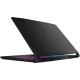 MSI Katana A15 AI B8VG-434XTR siyah oyuncu laptop; açılmış ekran ve yan bağlantı portları görünüyor