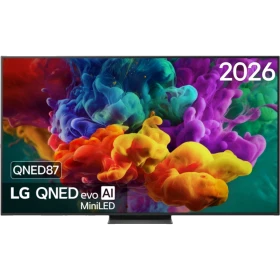 LG 75QNED87B6A Ultra HD 4K QNED televizyon, renkli çiçek ekranıyla vitrin görseli