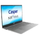 Casper Nirvana F500.1135-8V00X-G-F gri iş ve ofis laptopu açık ekranda görünüyor