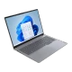 Gri Lenovo ThinkBook 16 G7 ARP 21MW0083TR iş ve ofis laptopu, açık ekranda önden açılı görünüm