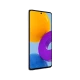 Siyah Samsung Galaxy A52s akıllı telefon, ince çerçeveli ekran ve ortada ön kamera deliğiyle önden görünüm