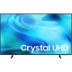 Samsung 58U8000H Ultra HD 4K LED televizyon, ince çerçeveli ekran ve Crystal UHD mavi arka plan görünümü