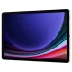 Samsung Galaxy Tab S9 Wi‑Fi bej tablet; 12 GB RAM ve 256 GB depolama, canlı arayüz ekranı görünüyor.