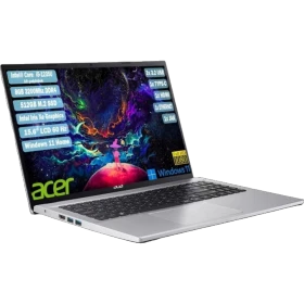 Acer Aspire 3 A315-59-59AY gümüş iş ve ofis laptopu, açık ekranlı ince tasarım ve tam boy klavye ile
