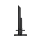 Vestel 43UG9750 Ultra HD 4K LED televizyonun siyah renkli yandan görünümü ve ayakları