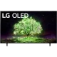 LG OLED48A16LA Ultra HD 4K OLED televizyon, ekranda yeşil ağaç ve yıldızlı uzay teması. Genel renkli.