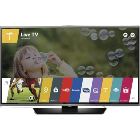LG 32LF630V Full HD FHD LED TV, canlı yayın arayüzlü ekran görünümü, siyah renkli televizyon