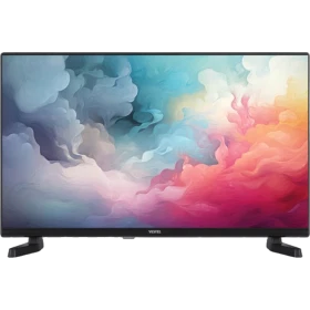 Vestel 32H9531 HD Ready LED TV, renkli soyut görüntü gösteren siyah çerçeveli televizyon