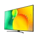 LG 70NANO766QA Ultra HD 4K LED televizyon; canlı renkler ve yüksek çözünürlüklü ekran görünümü.