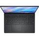 Dell 15 DC15250 siyah iş ve ofis laptopu; arkadan açık klavye ve çok renkli ekran görünümü
