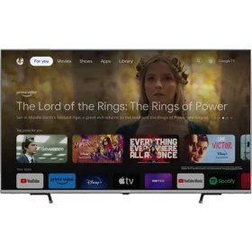 Grundig 75 GHU 9000 Ultra HD 4K LED TV, Google TV arayüzü açık siyah çerçeveli ekran