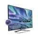 Philips 47PFL5038K Full HD LED televizyon, uydu antenli küre tasarım, genel siyah renkli ekran görünümü