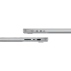 Apple MacBook Pro M4 Pro 16.2 inç gümüş laptop, yan profilde bağlantı noktaları ve ince alüminyum kasa detayıyla