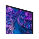 Samsung 75Q70D QLED 75 inç Ultra HD 4K TV ekranında mor-mavi soyut renkler, genel siyah tasarım
