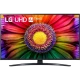 LG 43UR81006LJ Ultra HD 4K LED televizyon, çiçek desenli ekrana sahip, ince çerçeveli genel renk modeli