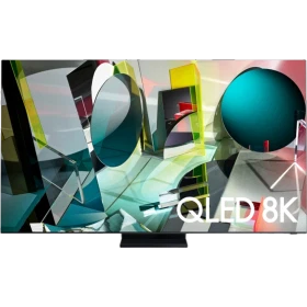 Samsung 85Q950T QLED Ultra HD 8K televizyonun vitrin görseli, çok renkli ekran tasarımıyla.