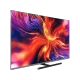 Vestel 65UA9090 Ultra HD 4K LED televizyon, siyah ekranında renkli soyut görüntü ve ayaklı tasarımıyla