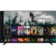 Vestel 65QT9850 Ultra HD 4K QLED televizyon, siyah çerçevesi ve film menüsüyle önden görünür.