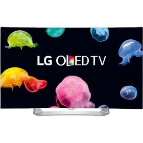 LG 55EG910V Full HD FHD OLED televizyon, ekranda renkli medya grafikleriyle vitrin görseli