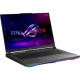 Asus ROG Strix G16 G614FRA10-S5110A10 siyah oyuncu laptop, RGB aydınlatmalı klavye ve ROG ekranı görünüyor