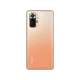 Turuncu Xiaomi Redmi Note 10 Pro akıllı telefonun arka yüzü, çoklu kamera modülüyle birlikte görünüyor