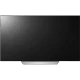 LG OLED65C7D Ultra HD 4K televizyon, genel siyah ekranda ince çerçeve görünümü