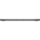 Apple MacBook Pro M3 14.2 inç gri laptop, kapalı halde yandan ince profil görünümüyle