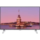 Vestel 43UB7950 Ultra HD 4K LED televizyon, İstanbul manzarası gösteren ince çerçeveli siyah ekranıyla