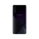 Samsung Galaxy A30s siyah akıllı telefonun arka yüzü, üçlü kamera modülü ve LED flaş detayı