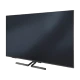 Grundig 55 GHQ 9500 Ultra HD 4K LED televizyon, siyah ekranı ve ayak tasarımıyla önden görünüm