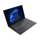 Lenovo V15 G4 IRU 83A100KXTRAT37 siyah iş ve ofis laptopu, açık ekranlı önden çapraz görünüm