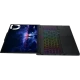 Lenovo Legion 5 15IRX10 siyah oyuncu laptop, açık ekranda RGB aydınlatmalı klavye ve geniş touchpad ile
