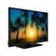 Vestel 24H8510 HD Ready LED televizyon, siyah çerçeveli ekranında palmiye ağaçları ve gün batımı gösteriyor