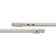 Apple MacBook Air M4 15.3 inç altın renk laptop, ince yan profil ve bağlantı noktalarıyla detaylı görünüm