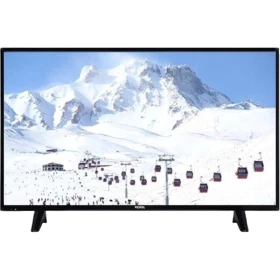 Vestel 32H8300E HD Ready LED televizyon, siyah çerçeveli ekranında karlı dağ manzarası gösteriyor