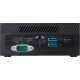 Asus Mini PC PN40-BC417ZV siyah masaüstü bilgisayarın HDMI, USB, Ethernet ve seri portları