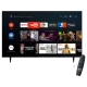 Onvo OV43F900 Ultra HD 4K LED televizyon, akıllı TV menüsü ve yanında uzaktan kumandayla.