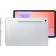 Samsung Galaxy Tab S10 Lite 5G gümüş renkli tablet; kalemli arka kapak ve ekran arkadan görünür.