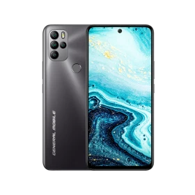 General Mobile GM 21 Pro siyah akıllı telefon, önden ekran ve arkadan kamera modülü görünümü