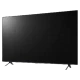 LG 75QNED80T6A Ultra HD 4K TV siyah ekranlı, ince tasarımlı QNED televizyon.