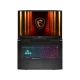 MSI Katana 17 HX B14WFK-257XTR siyah oyuncu laptop; RGB aydınlatmalı klavye ve kalkan logolu ekran.