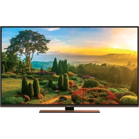 Arçelik A40L 9782 5AS Ultra HD 4K LED televizyon, siyah çerçeveli ekranında bahçe manzarası gösteriyor