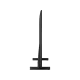 Samsung HG55AU800EE Ultra HD 4K LED televizyonun siyah ayaklı yan görünümü, genel renkli tasarım